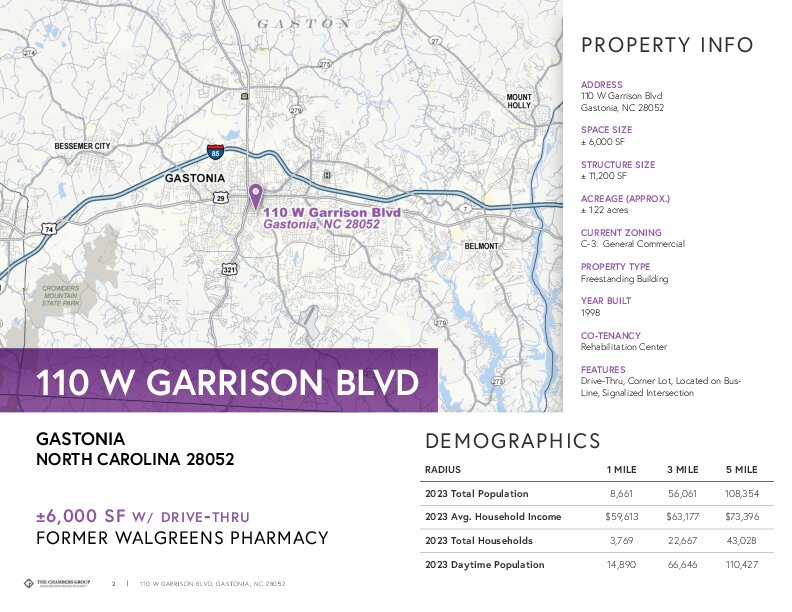 110 W Garrison Blvd, Gastonia, North Carolina 28052, ,Commercial,For Lease,Commercial,W Garrison,1200