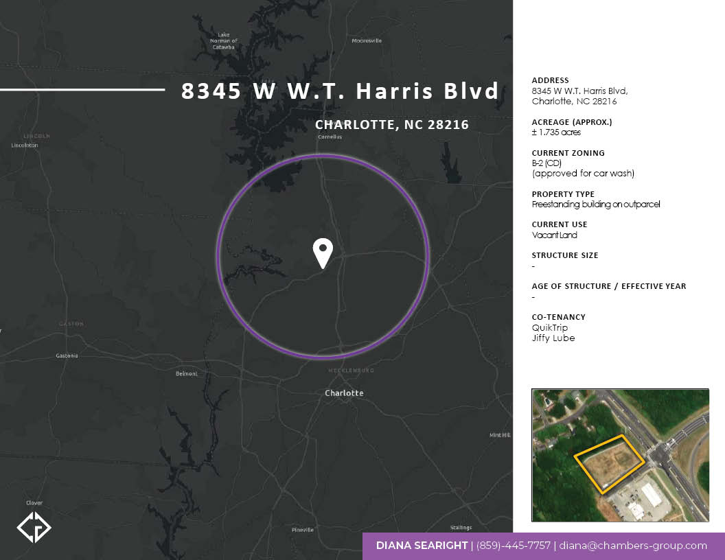 Commercial Land for sale 8345 W W.T. Harris Blvd, Charlotte, NC 28216