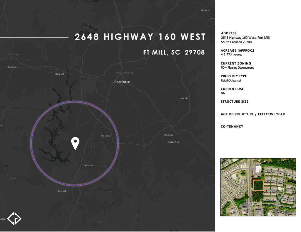 Commercial Land for sale or lease 2648 Highway 160 W, Fort Mill, SC 29708